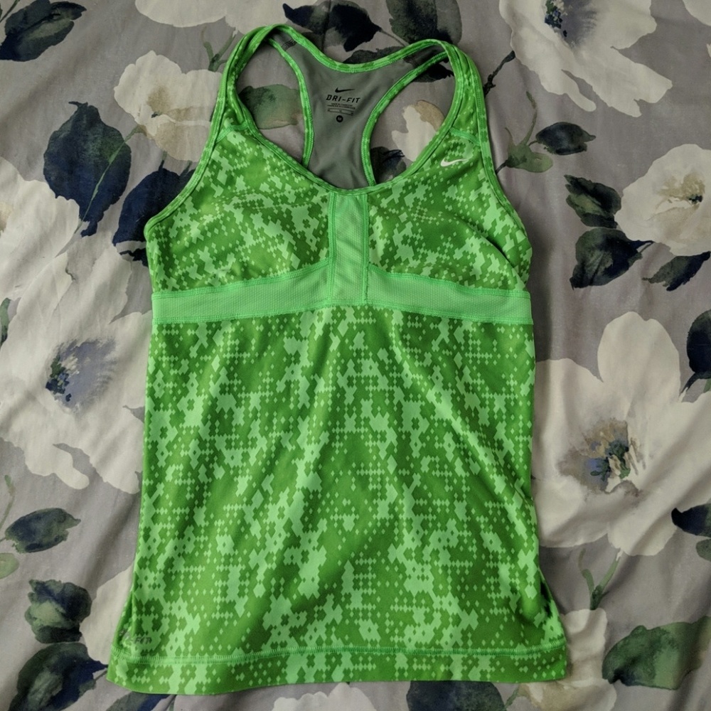 Green Nike Dri-fit tank